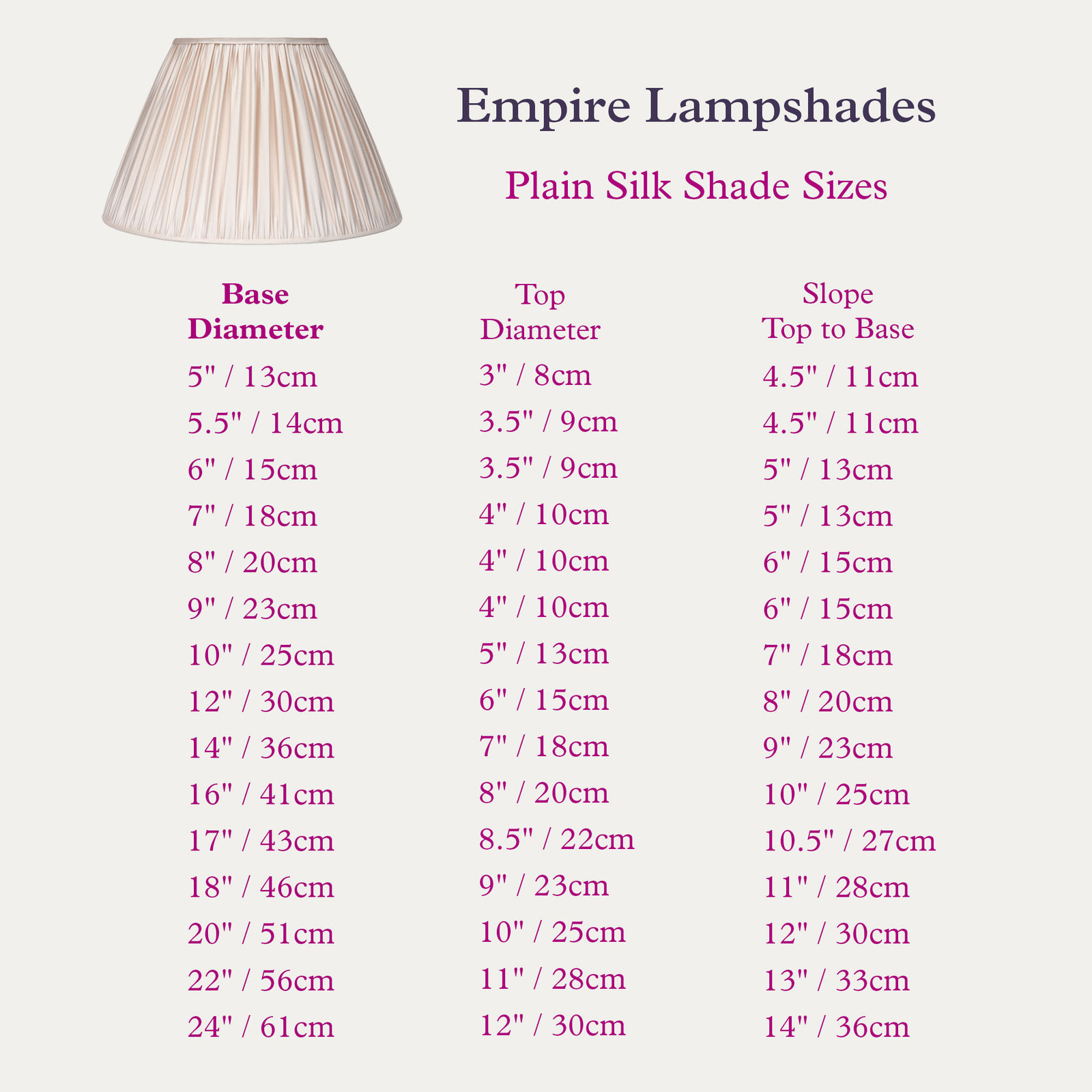 Floren, Faille Lugano Lilac Silk Empire Lampshade