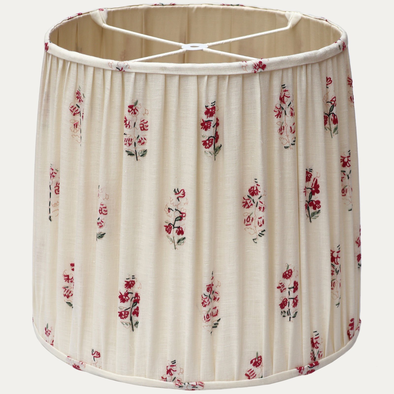 Robert Kime Ghost Embroidered Fabric Handsewn Lampshade