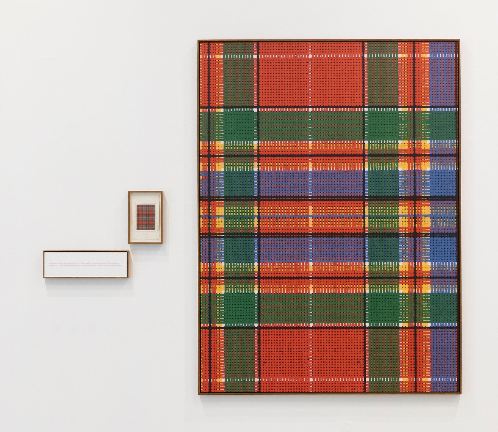 João Penalva, Macpherson — detail of an intaglio print by A. Fullarton & Co, Edinburgh and London, 1833, of a tartan designed in 1819 by Wilsons of Bannockburn, scanned and enlarged 3175%, and digitally printed in 2020, 2021