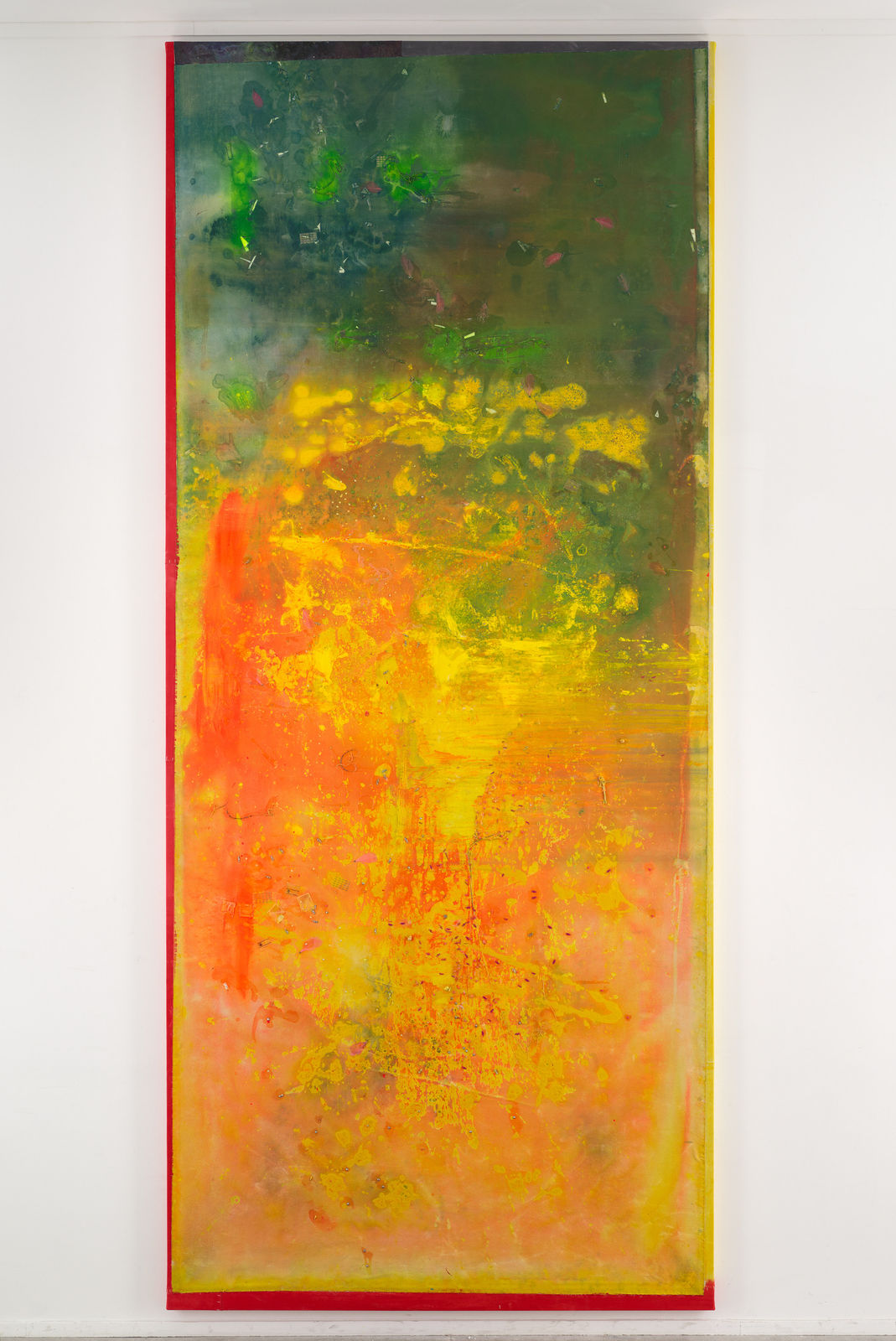 Frank Bowling, Red, Yellow, and Blue, 2025