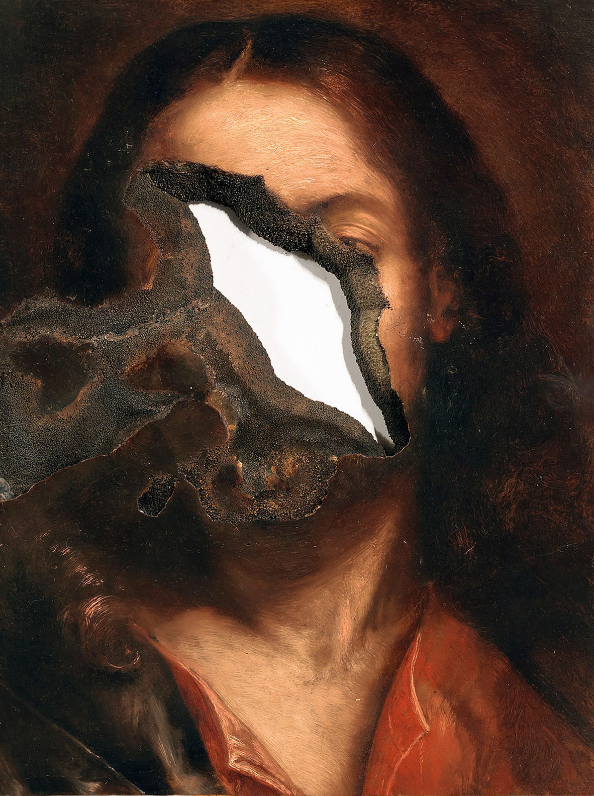 NICOLA SAMORI' Well of the prophet, 2023 - 2024 oil on onyx 15 3/4 x 11 3/4 in. 40 x 30 cm