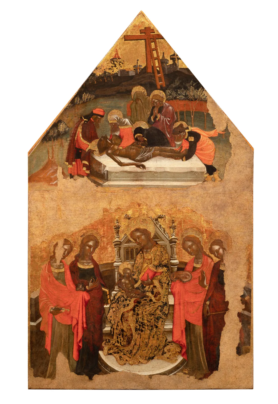 Master of San Martino di Siracusa, Holy conversation and the Stone of Anointing, 1400 - 1410