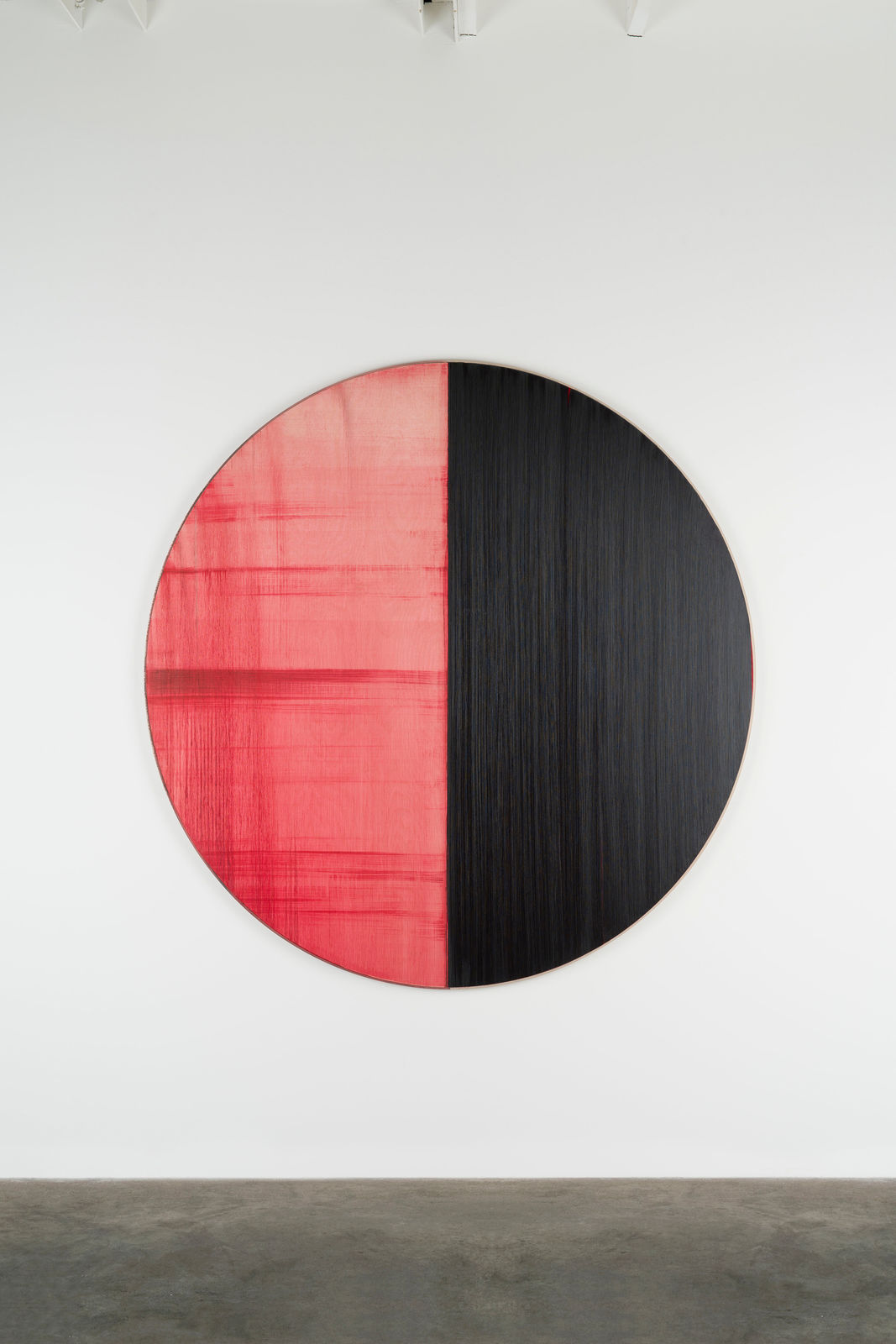 CALLUM INNES, Untitled Lamp Black / Crimson Lake, 2022