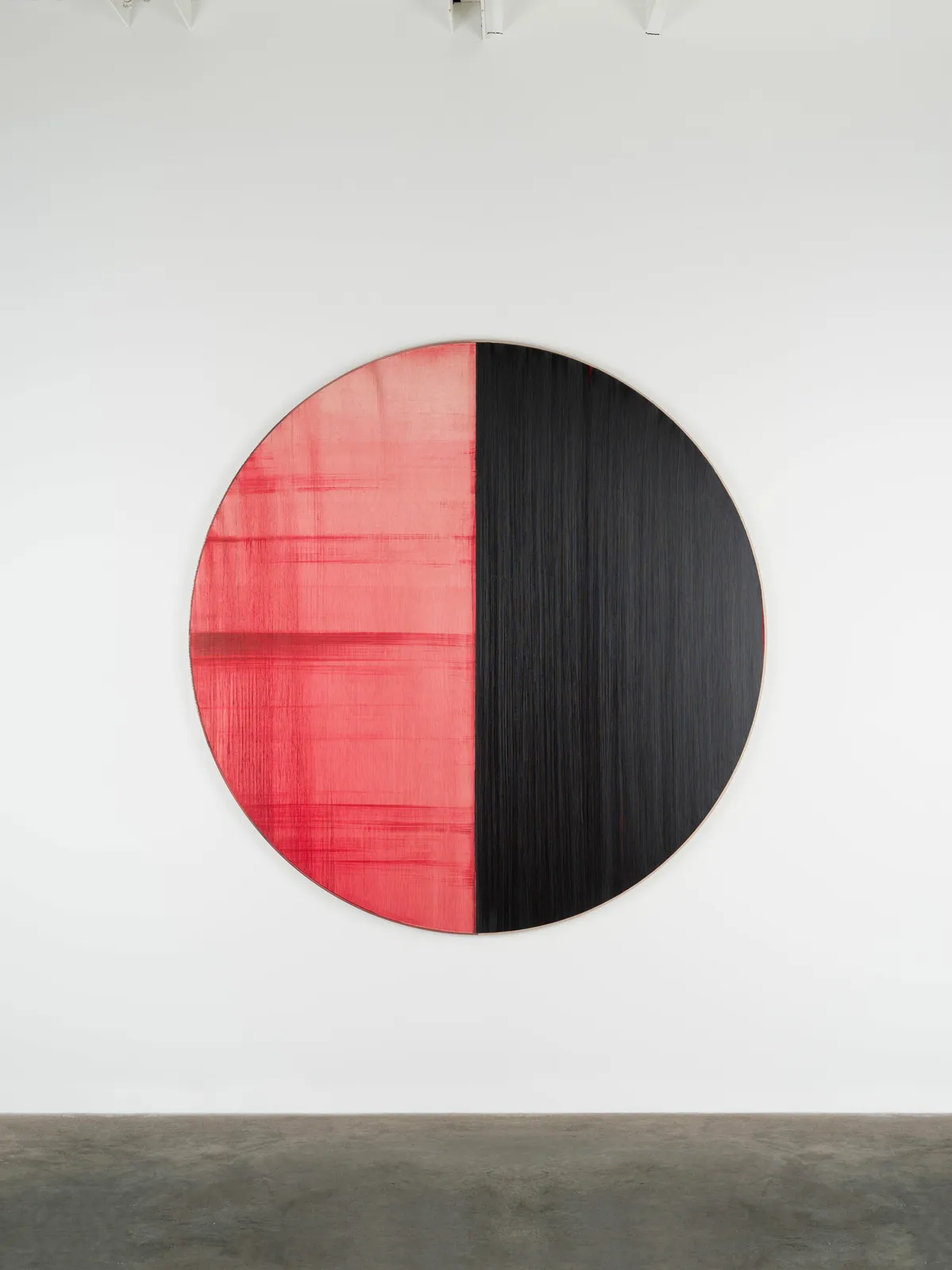CALLUM INNES, Untitled Lamp Black / Crimson Lake, 2022