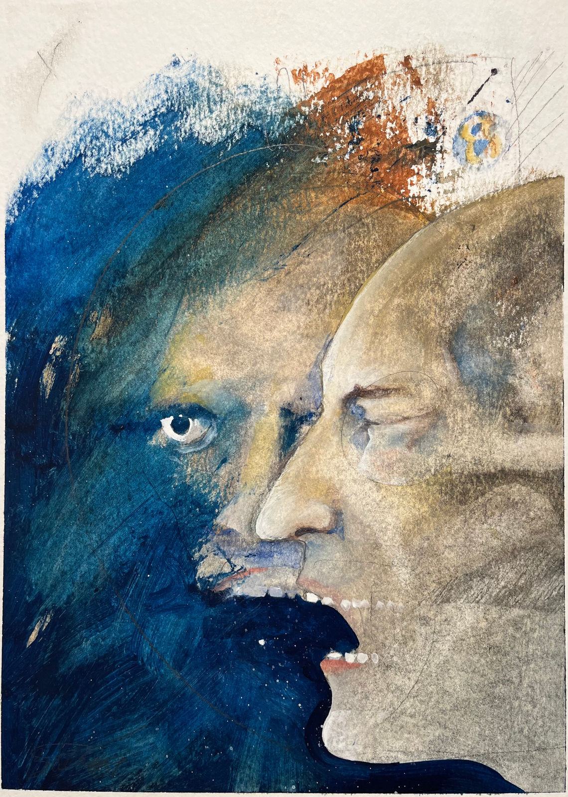 Rick Bartow, Dreamers Dream / Man in the Water, 8, 1989