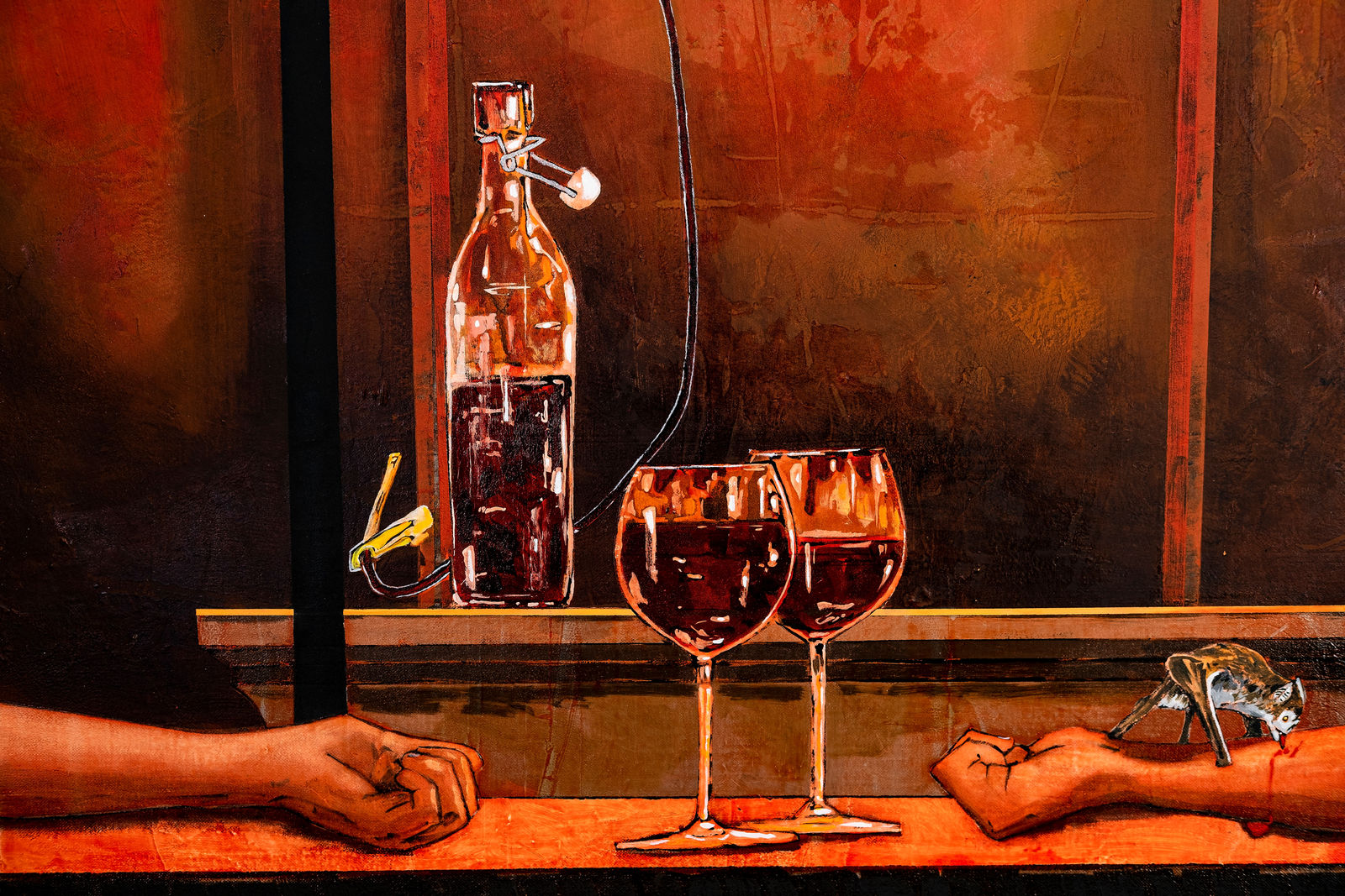 Hernan Bas, Three Vampires, 2020