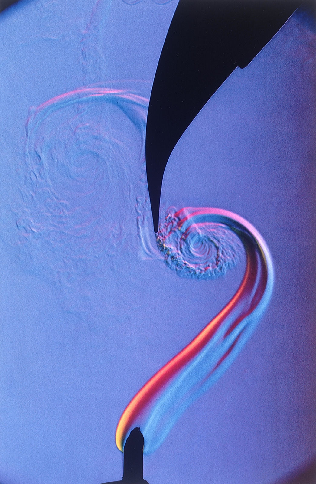 Harold Edgerton, Vortex at a fan blade tip with Kim Vandiver, 1973.
