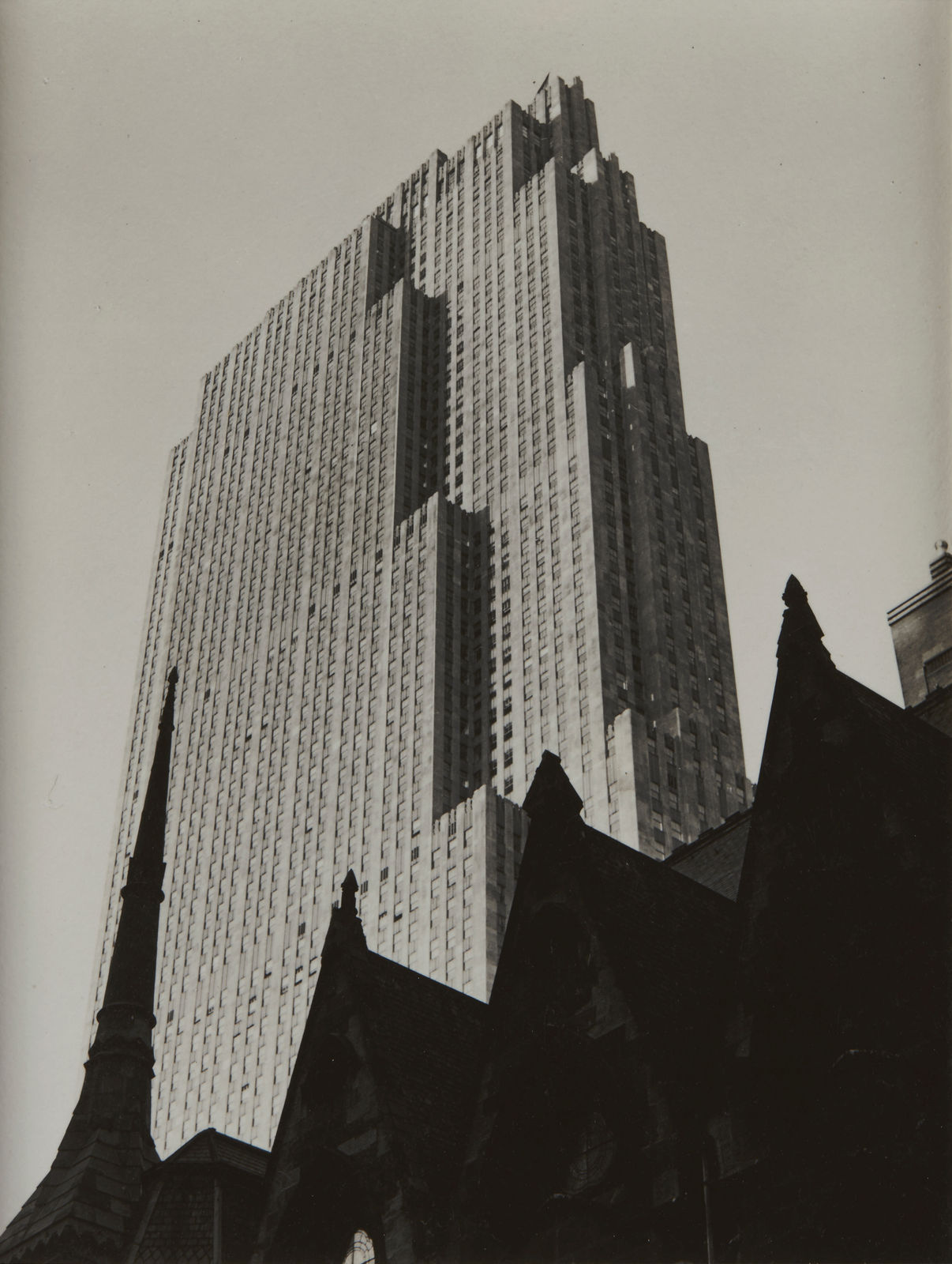 Dorothy Norman, Rockefeller Center and Church, New York, 1932.