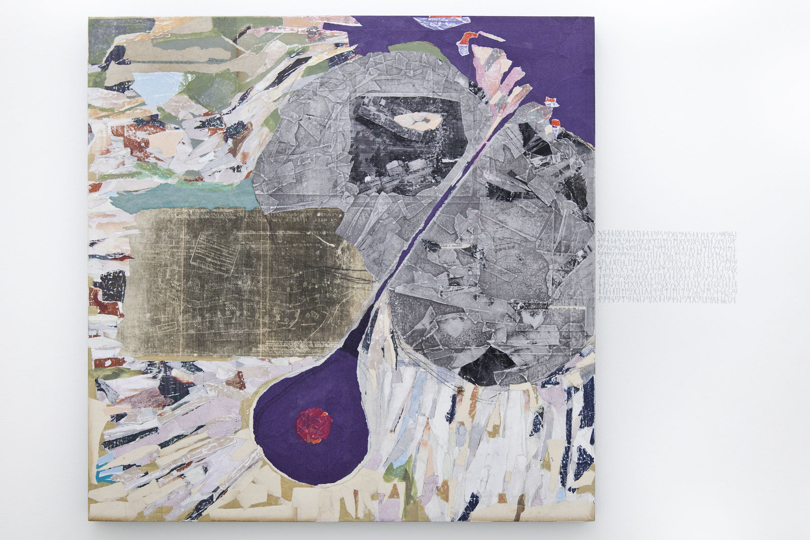 Joana Cesar, Roxo de José Carlos - Mapa da ponte e sua zona negra (José Carlo's purple - map of the bridge and its black zone)), 2017