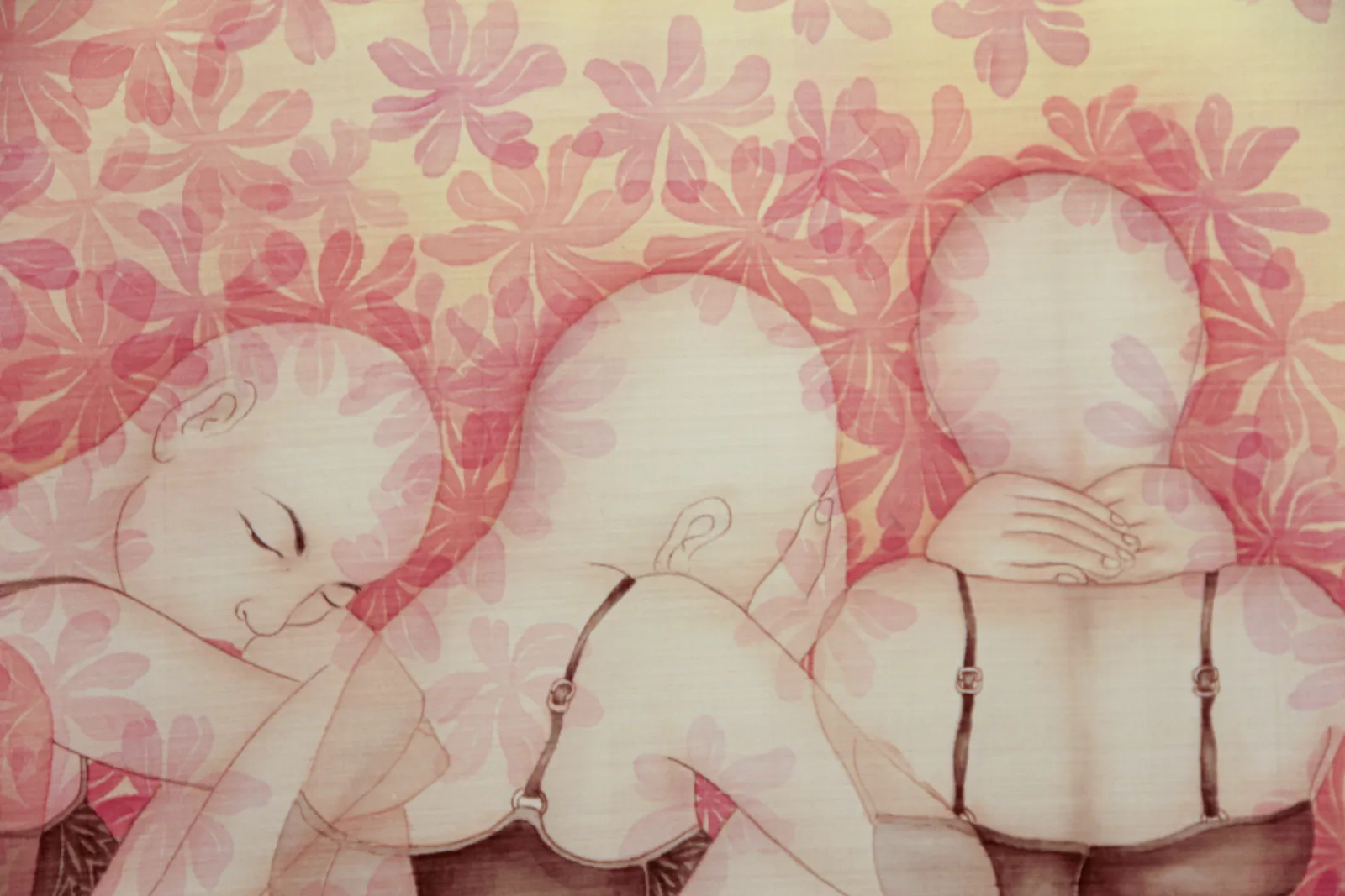 Nguyễn Thị Châu-Giang, The girl in red flowers, 2022