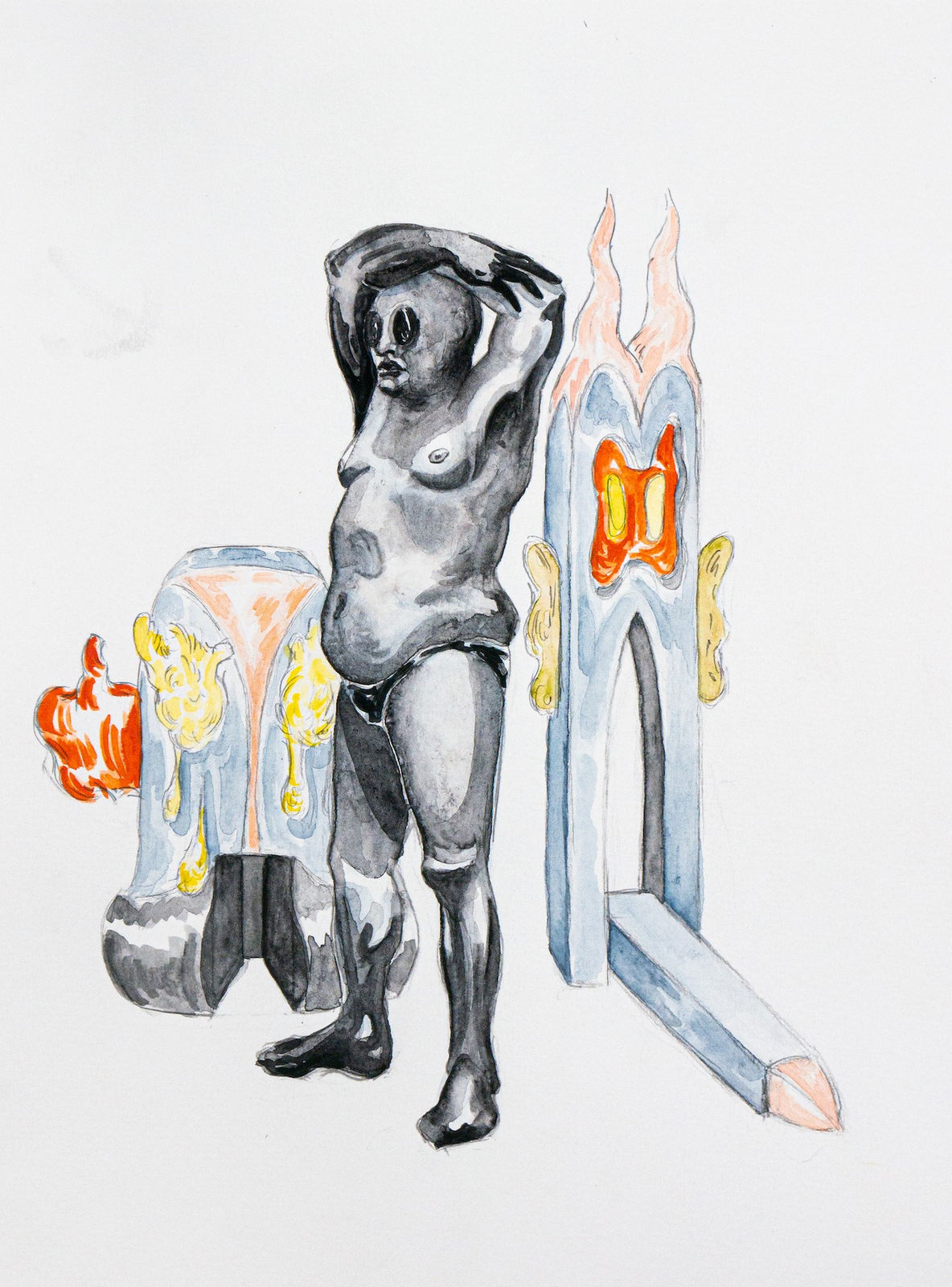 Agathe Brahami Ferron, Croquis préparatoire 6, 2022