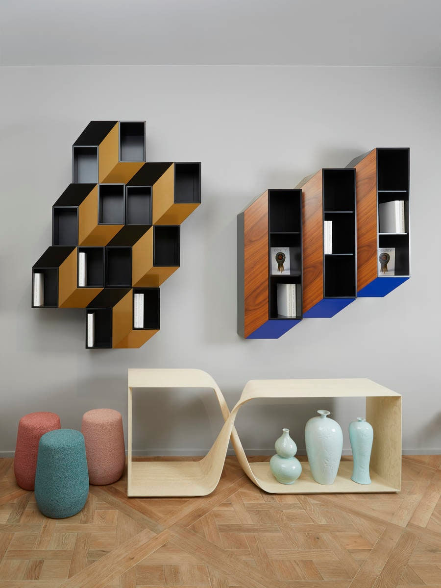 CAROL EGAN, Sculptural Twist Freestanding Console (Cerused)