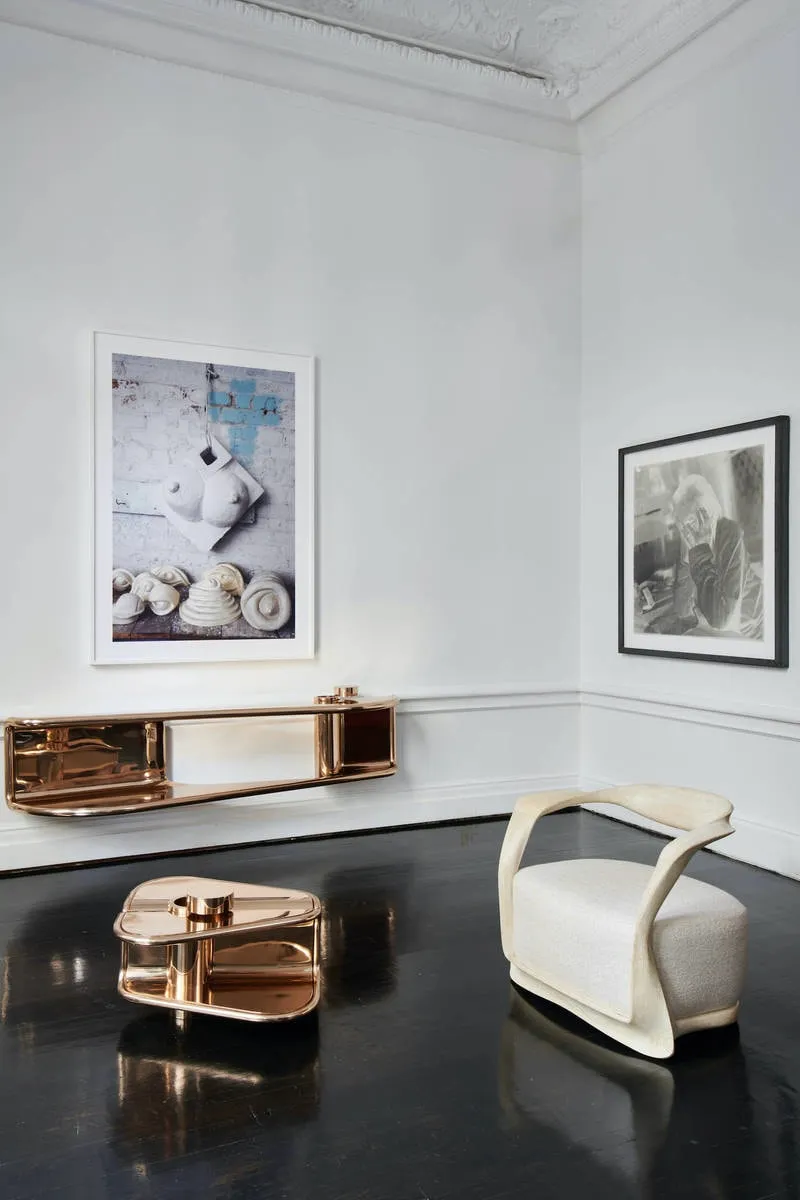 CAROL EGAN, Sculptural Twist Chair (Cerused)