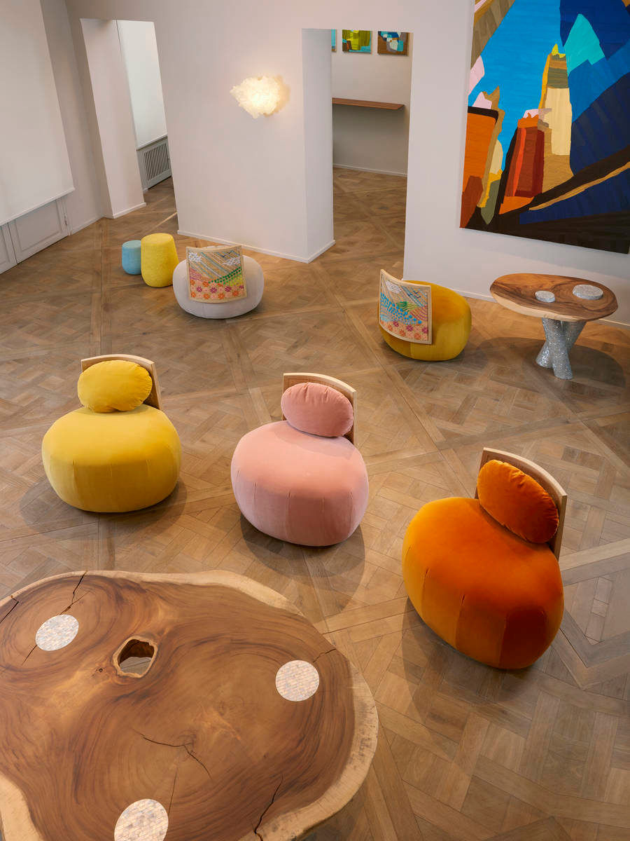 Nada Debs, Stitched Horizons (Mustard Yellow)