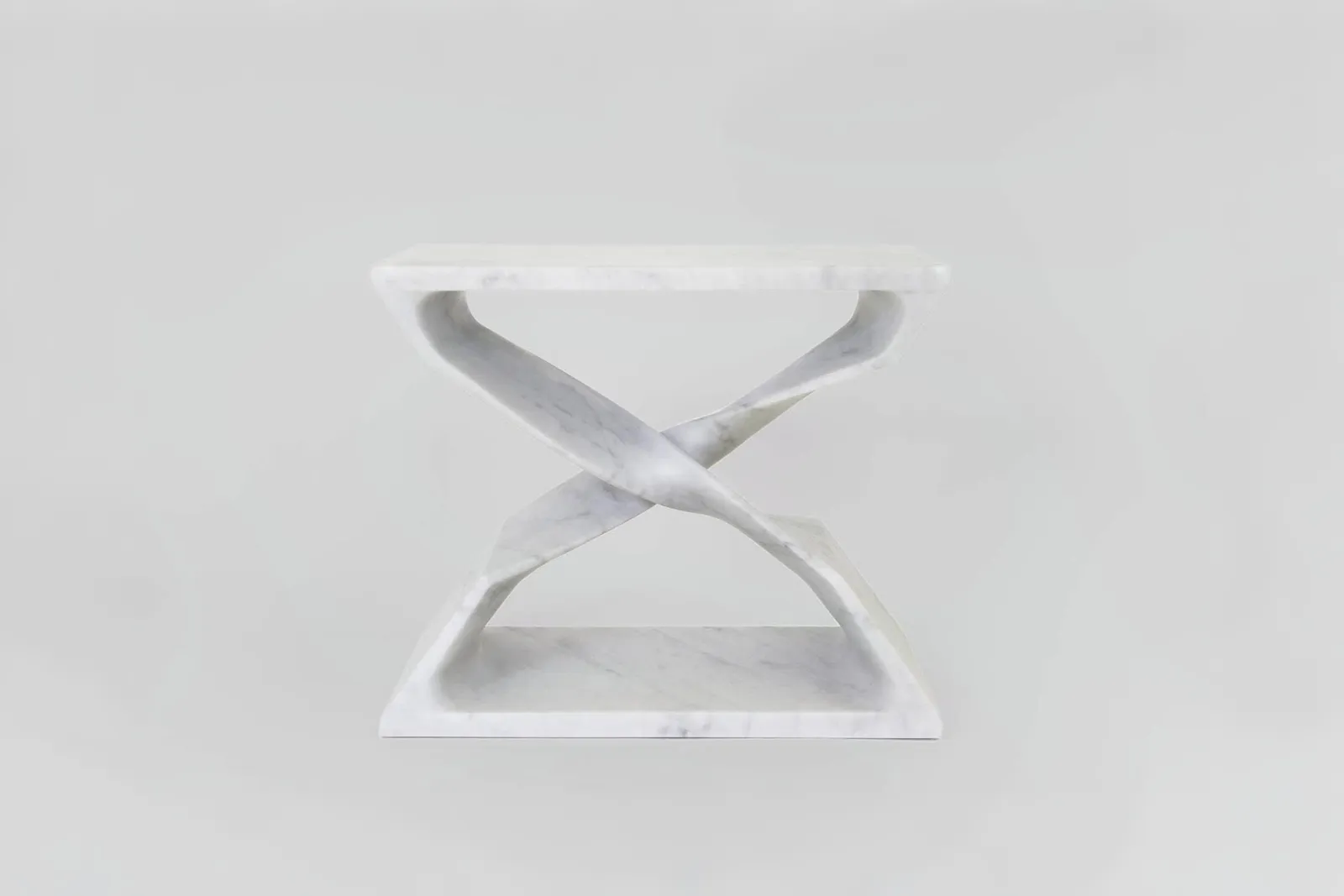 CAROL EGAN, Sculptural Twist Stool (Marble)