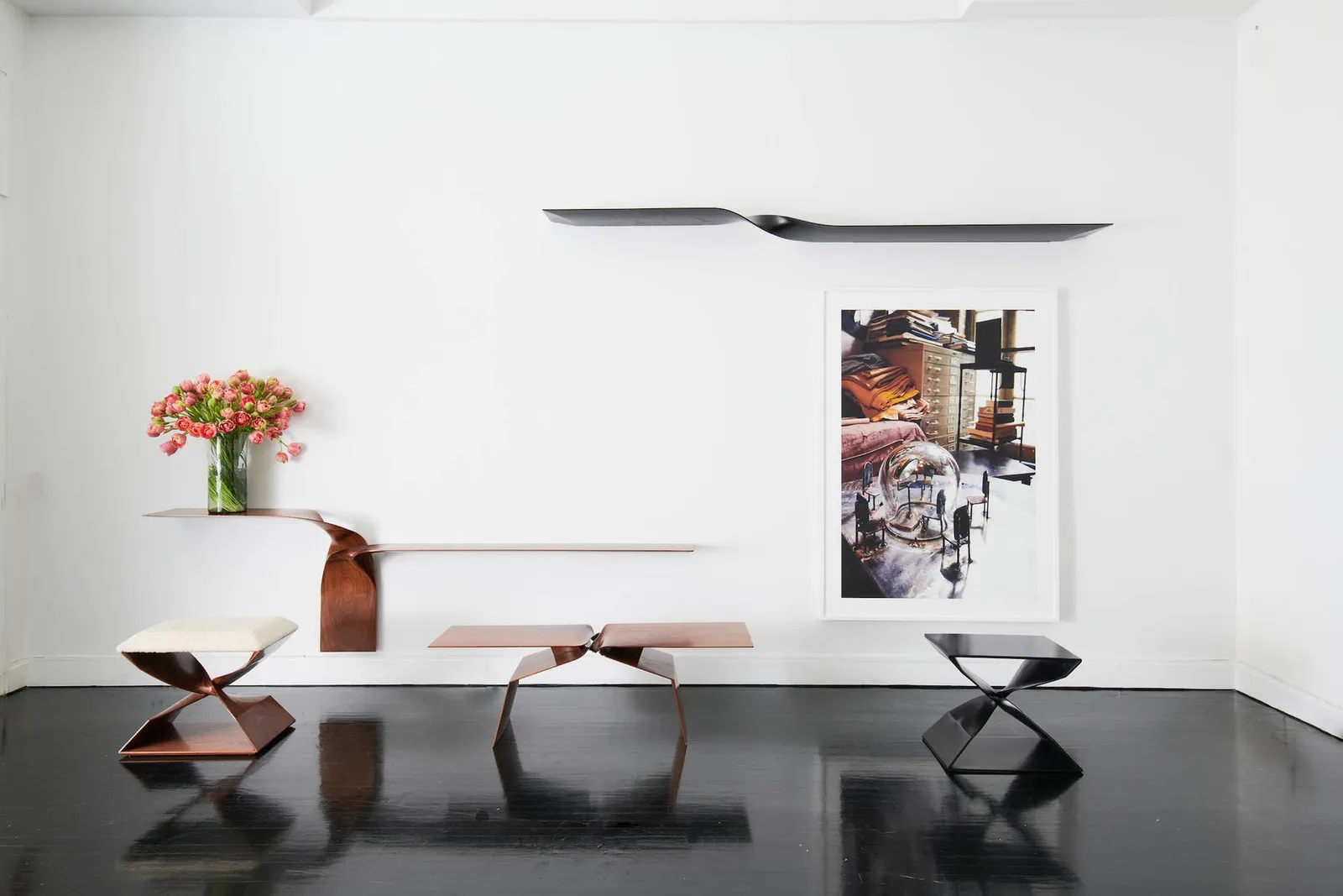 CAROL EGAN, Sculptural Twist Shelf (Ebonized)