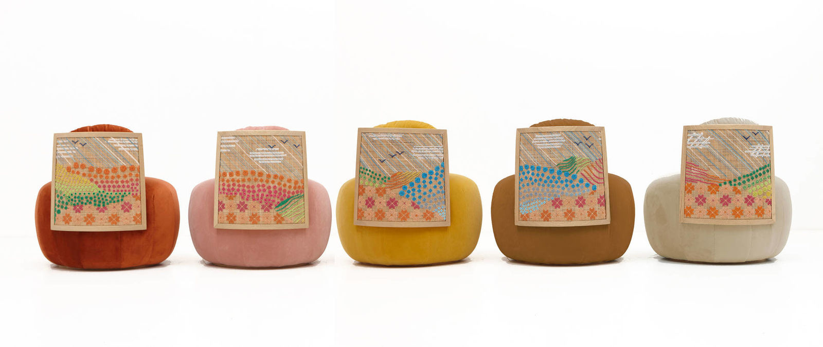 Nada Debs, Stitched Horizons (Mustard Yellow)