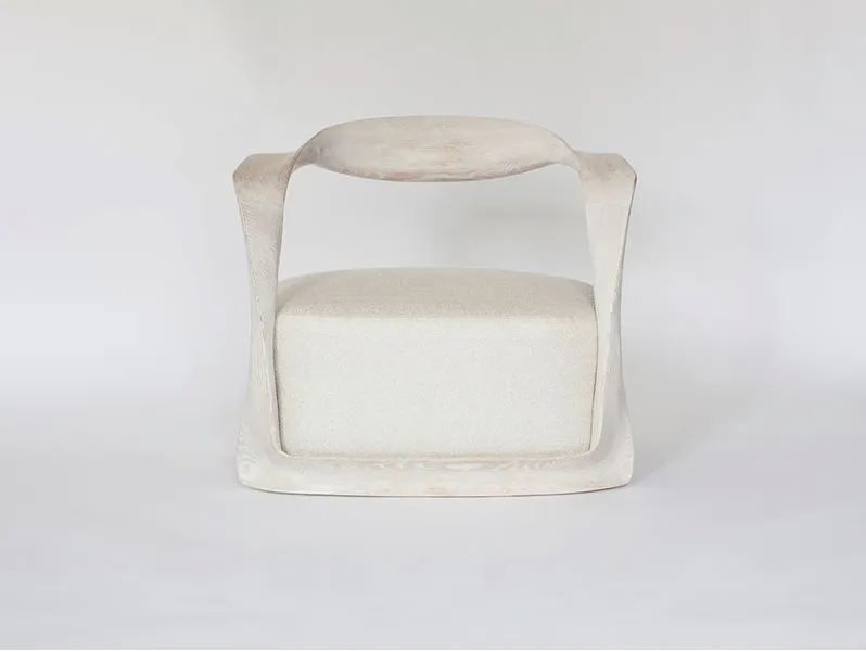 CAROL EGAN, Sculptural Twist Chair (Cerused)