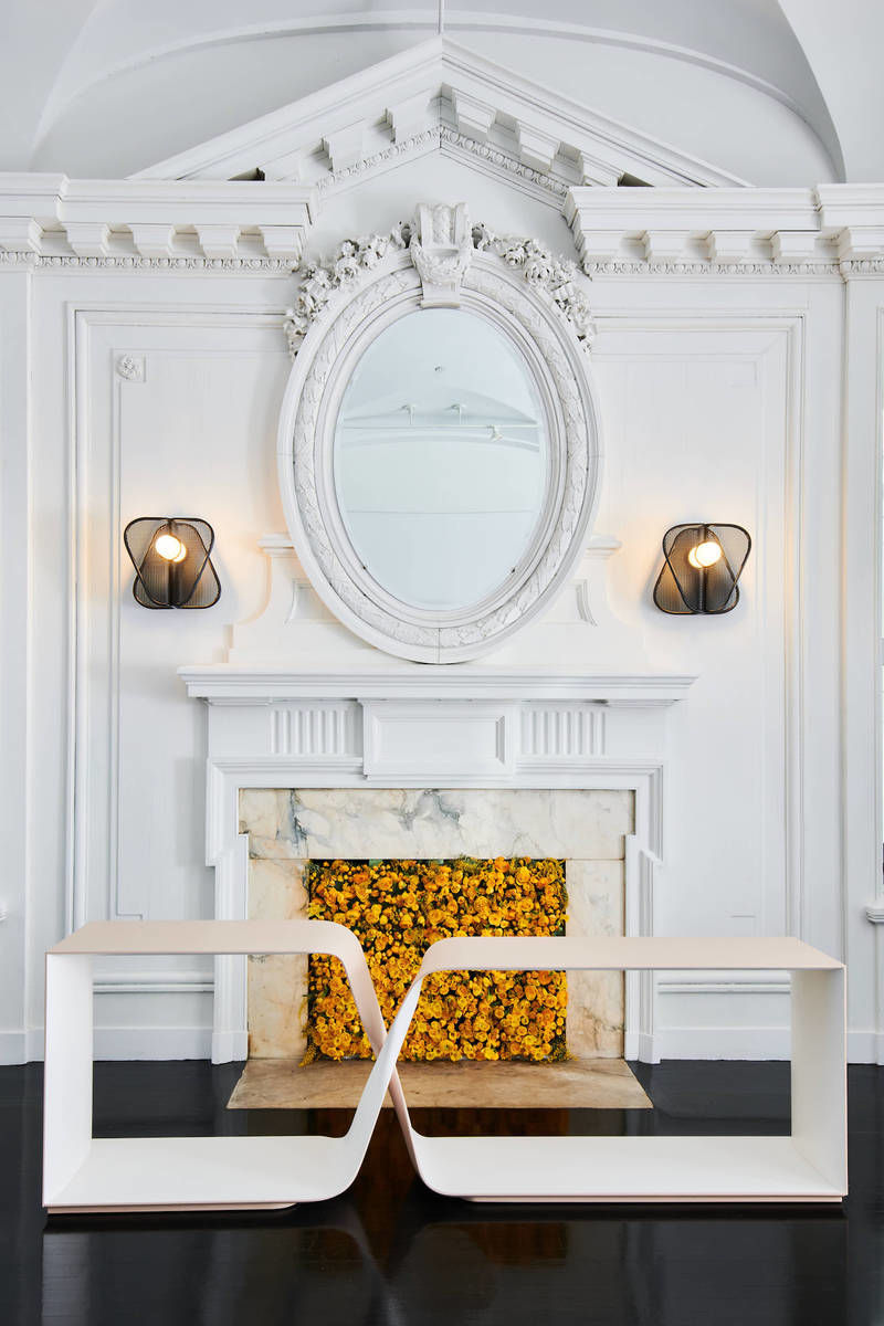 CAROL EGAN, Sculptural Twist Freestanding Console (Cerused)