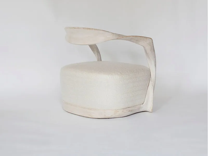 CAROL EGAN, Sculptural Twist Chair (Cerused)