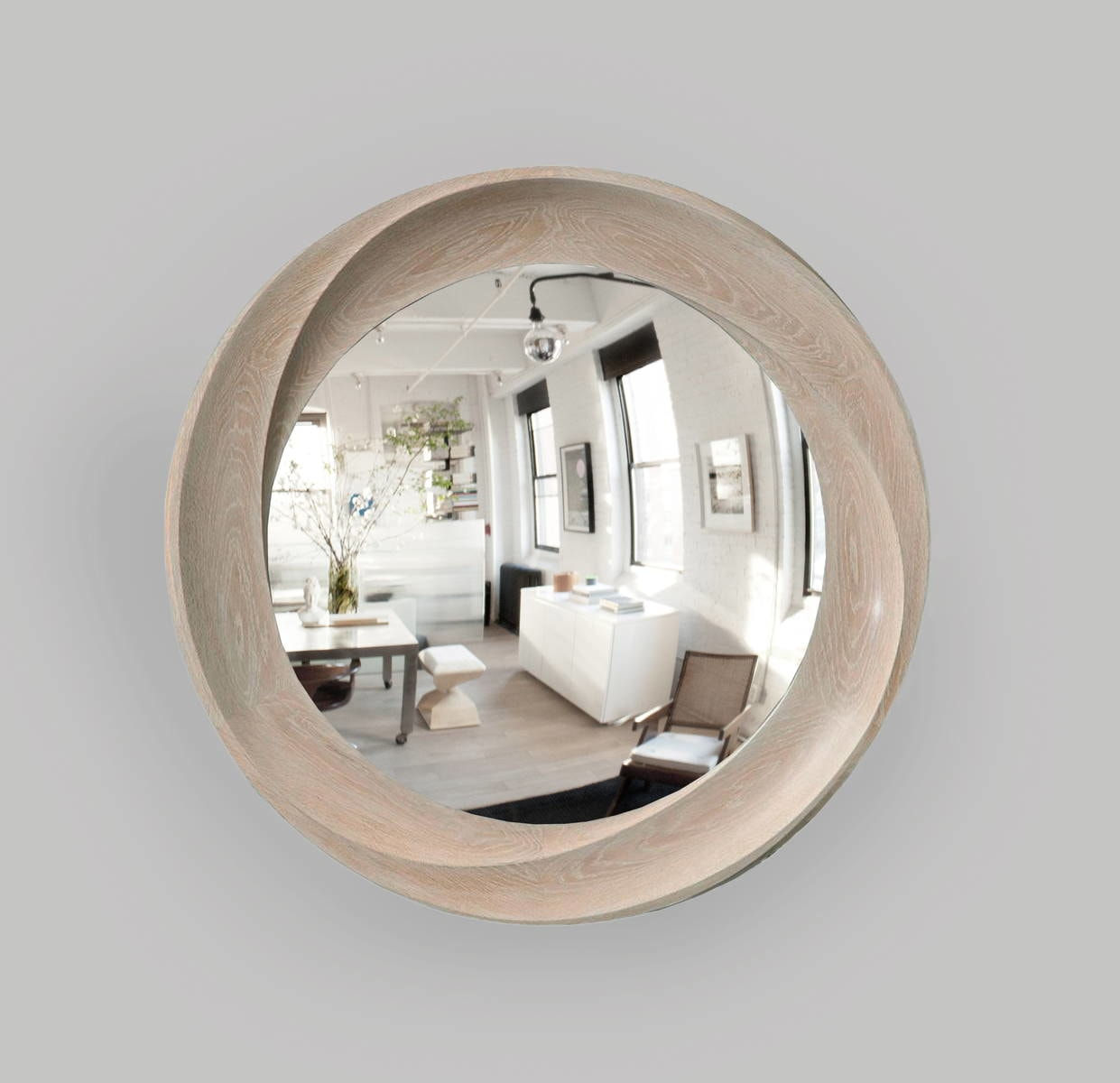 CAROL EGAN, Sculptural Mirror (Cerused)