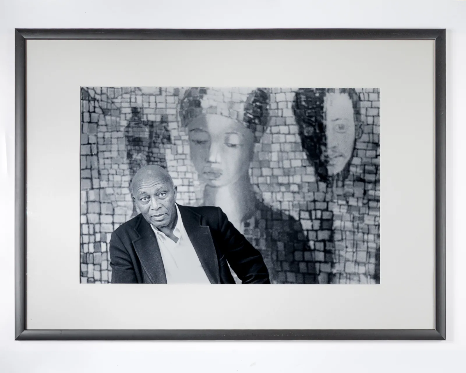 George Hallett, Gerard Sekoto in front of his painting Homage to Steve Biko, Nogent-sur-Marne, 1988