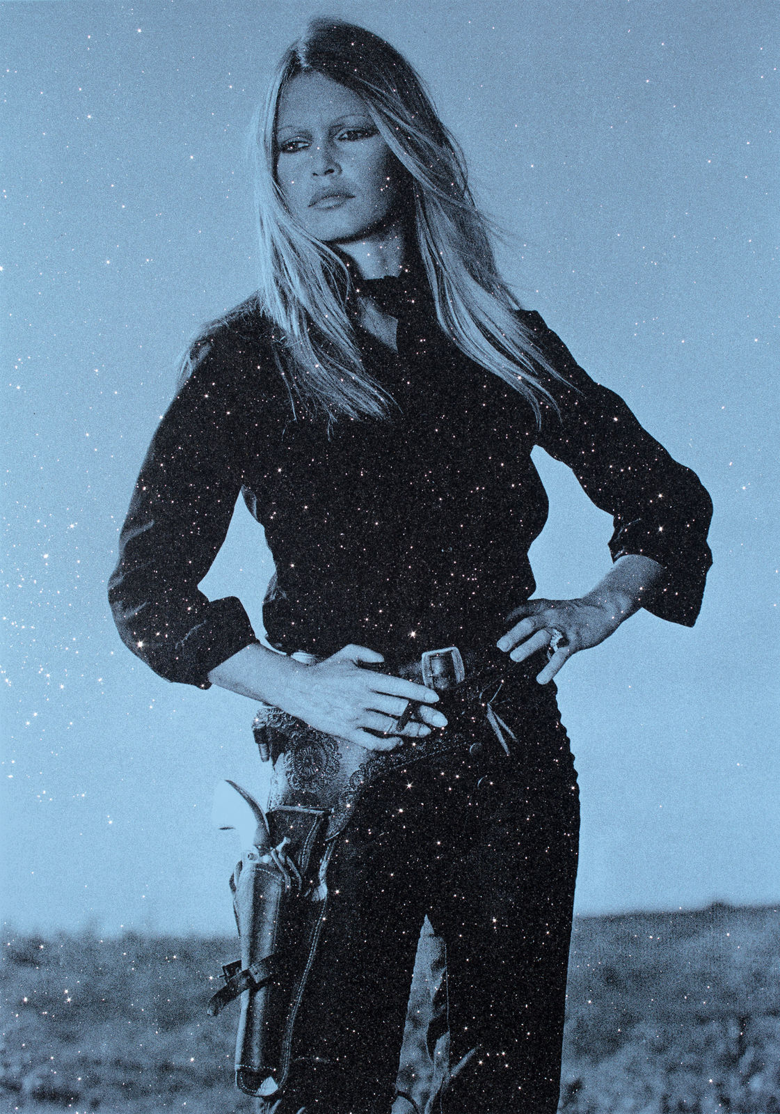 Russell Young, Bardot Cowgirl (Wild Blue), 2023