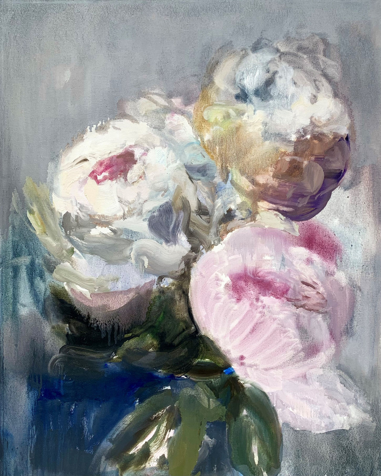 Darlene Cole, Dance in a Storm (peonies in shifting light), 2025