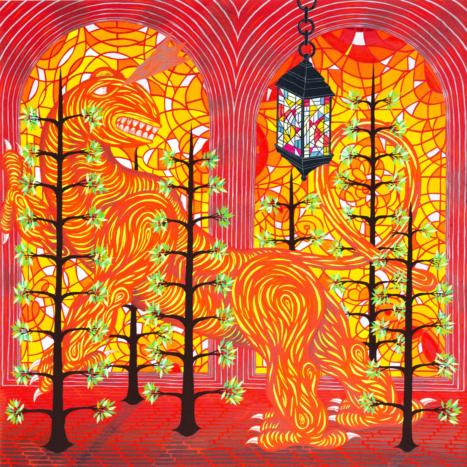 Andrew Schoultz, IN THE GLORIOUS LIGHT, 2019, Acrylic on Canvas,122 x 122cm, 8.000€