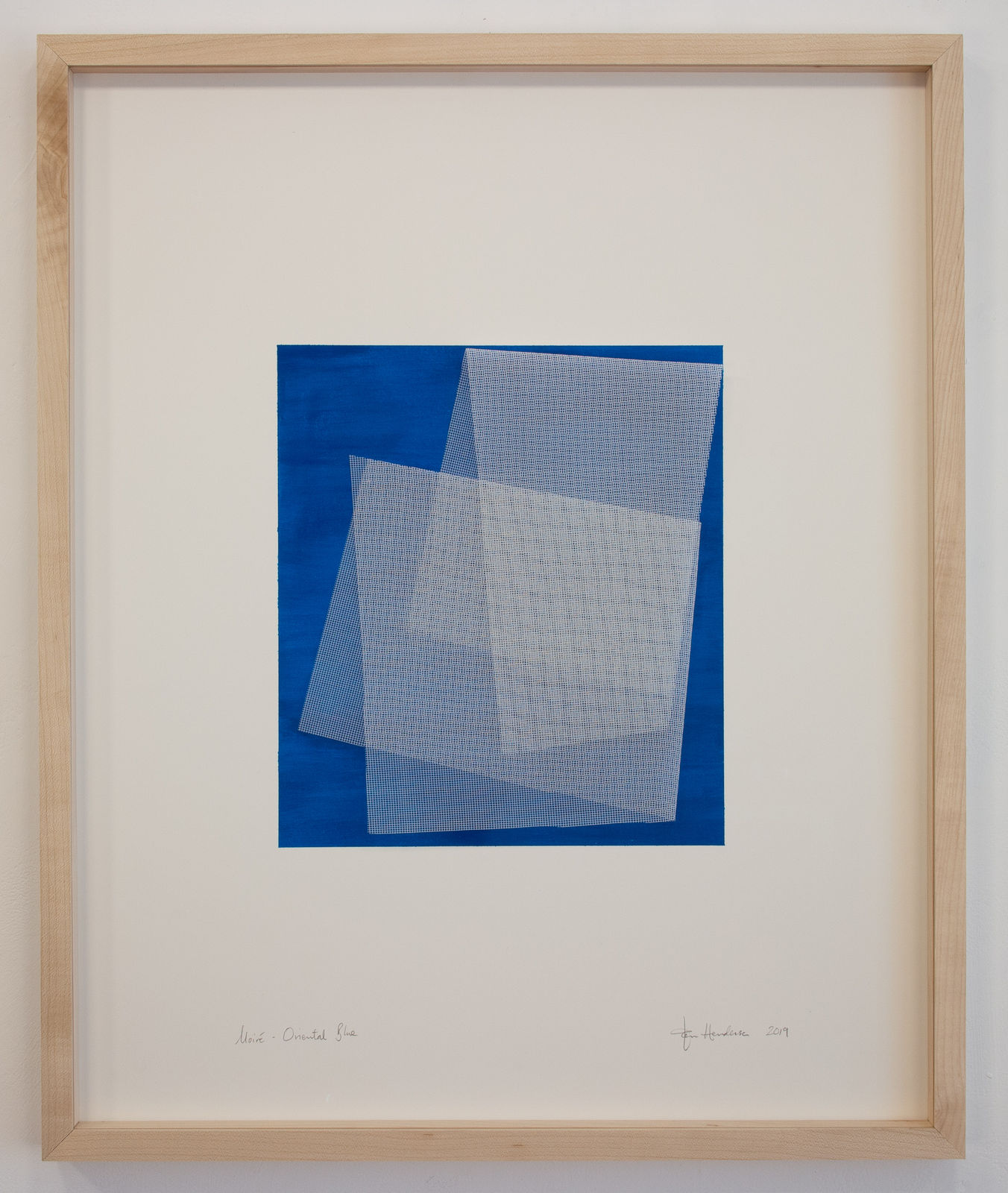 TOM HENDERSON, Moiré - Oriental Blue, 2019