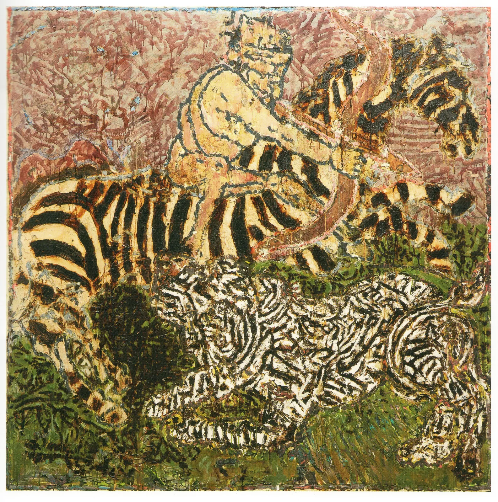 JEAN-PIERRE PINCEMIN, Sans Titre (La Chasse au Lion), 1998