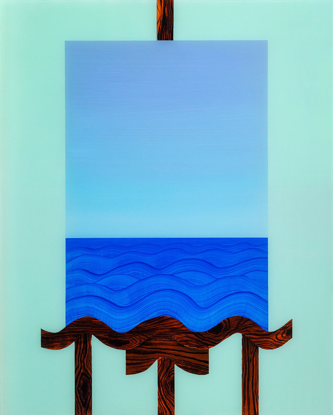 Marius PONS DE VINCENT, Marine sur chevalet interactif, 2021