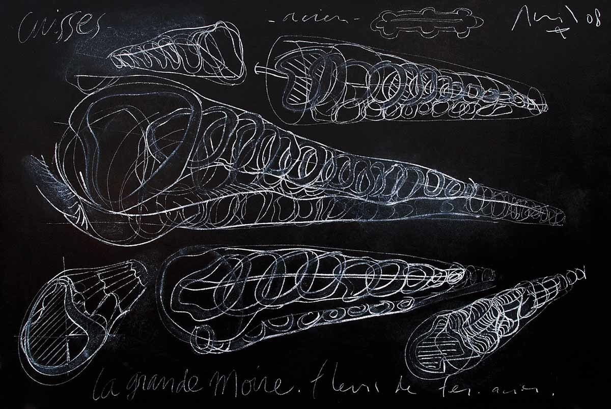 Pascal BAZILE, La grande moire, fleurs de fer , 1996