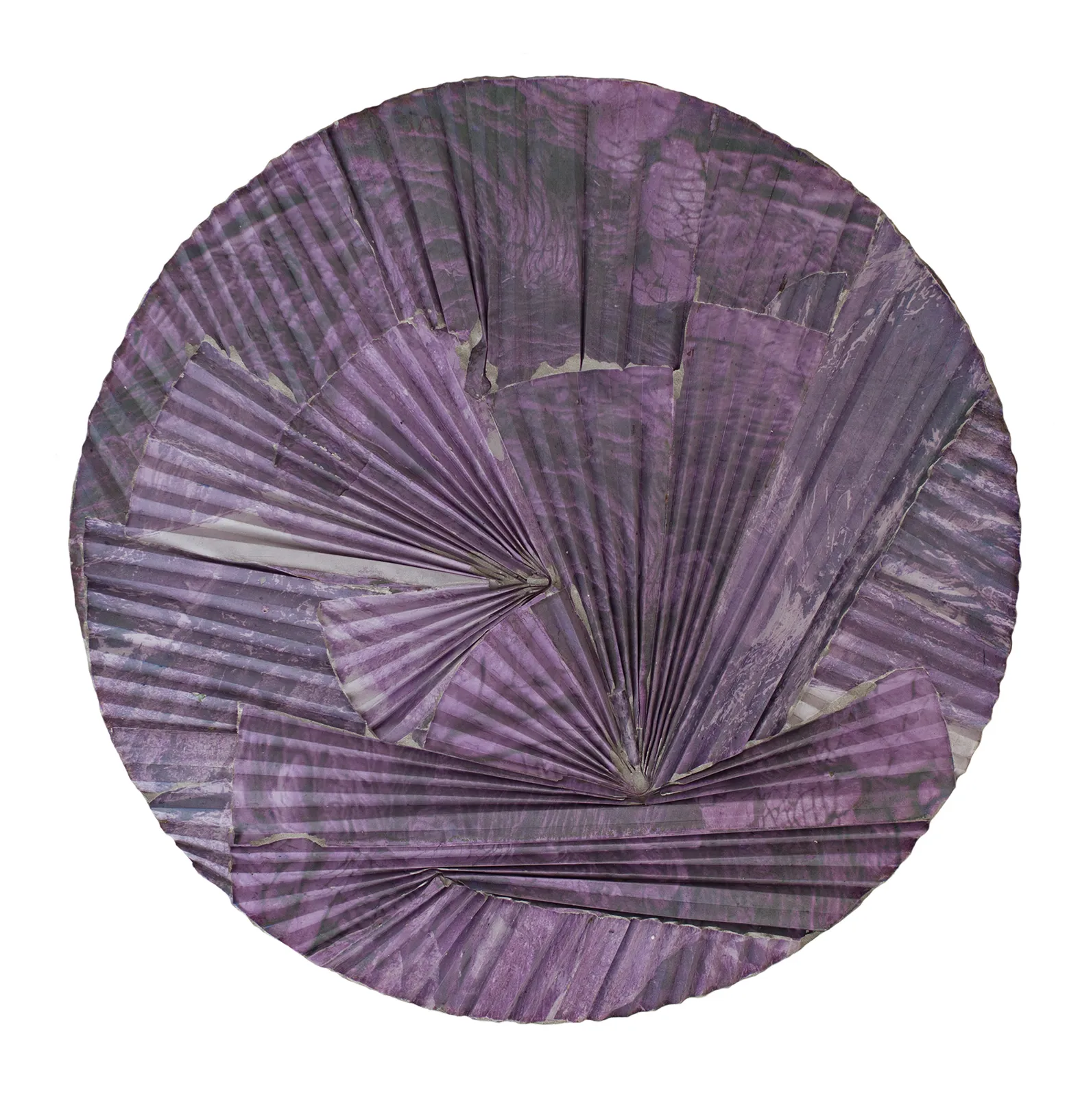 Letha Wilson, Purple Lava Concrete Ripple Tondo, 2016