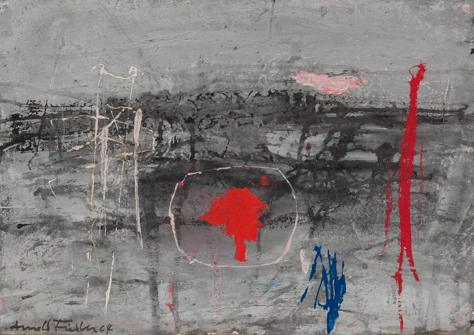 Arnold Fiedler, Komposition Rot/Blau, 1964