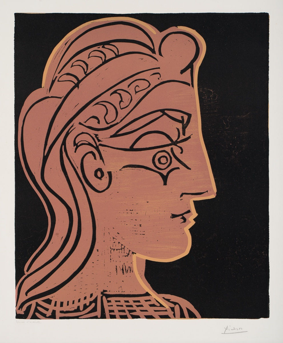 Pablo Picasso, Tête de femme de profil, 1959
