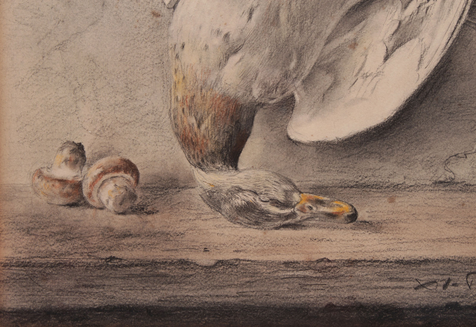Xavier de Poret, Nature morte au canard et champignons