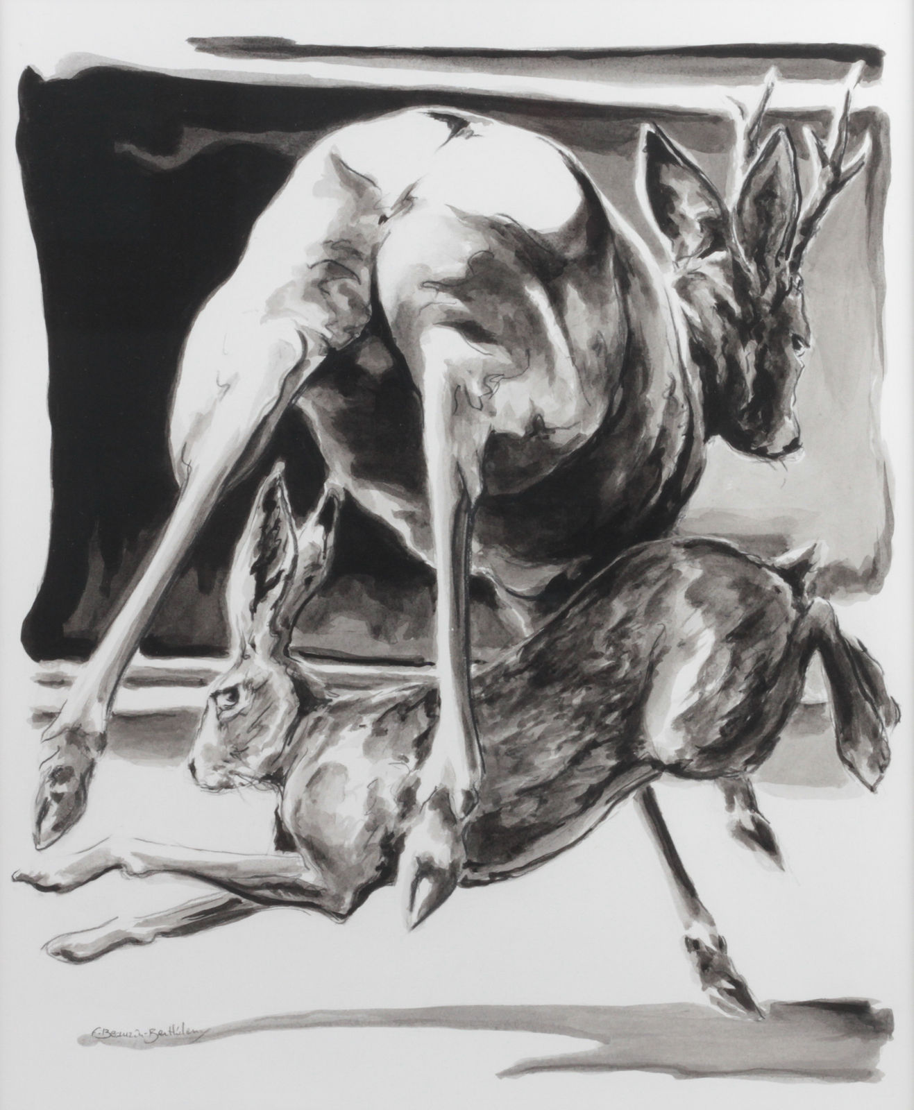 François Beaurin-Berthélemy, Lièvre et brocard