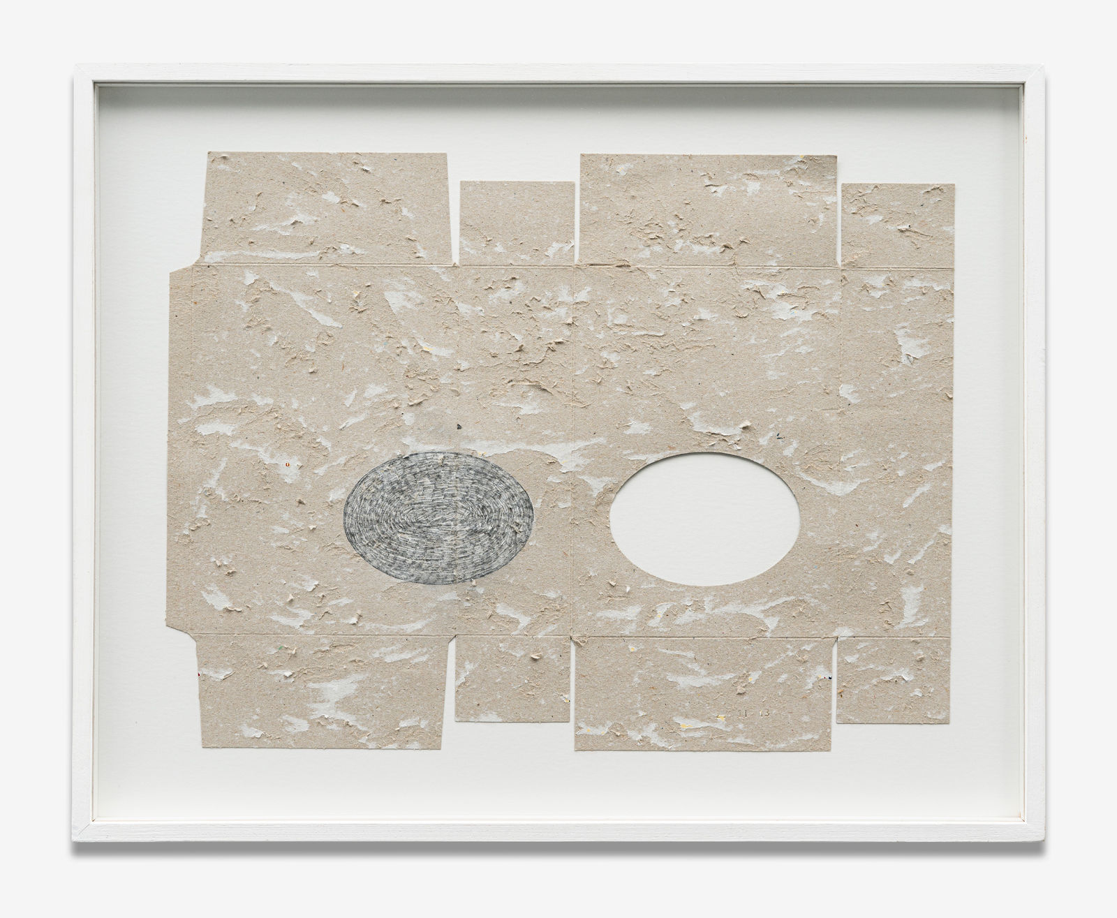 JAN KOPP, Carton gratté (ovales), 2014