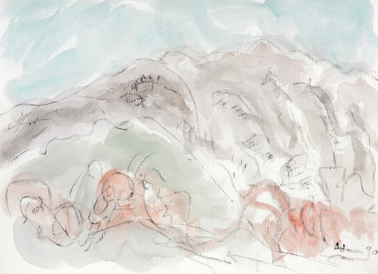 Etel Adnan, Montagne Sainte-Victoire 3, 1990