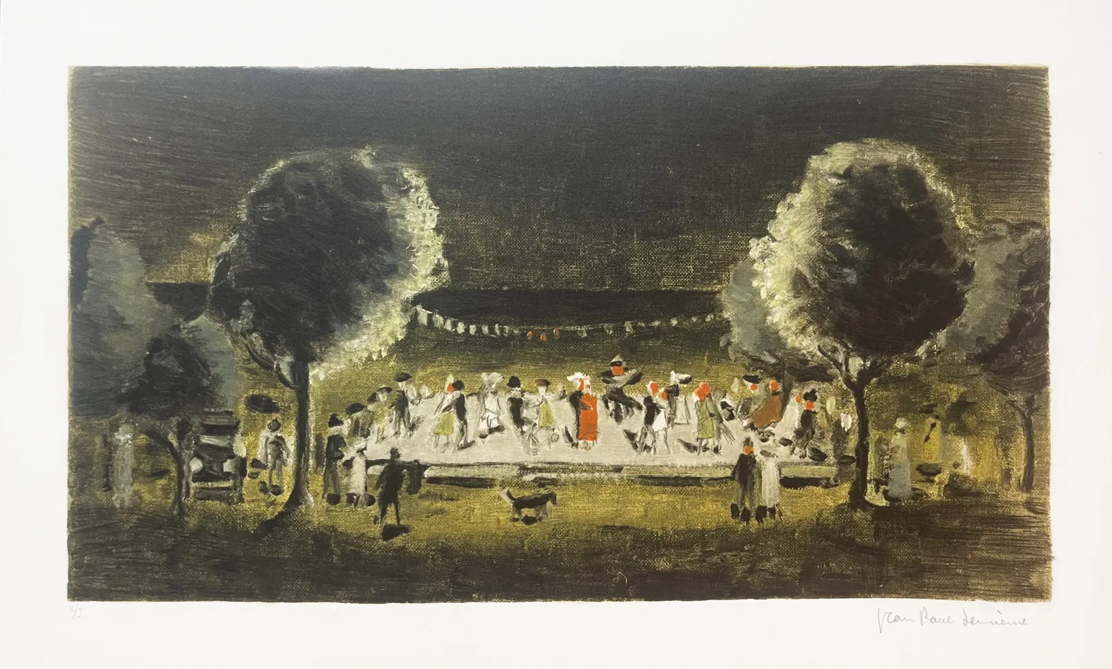 Jean-Paul Lemieux, La fête - La Petite Poule d'Eau, 1971