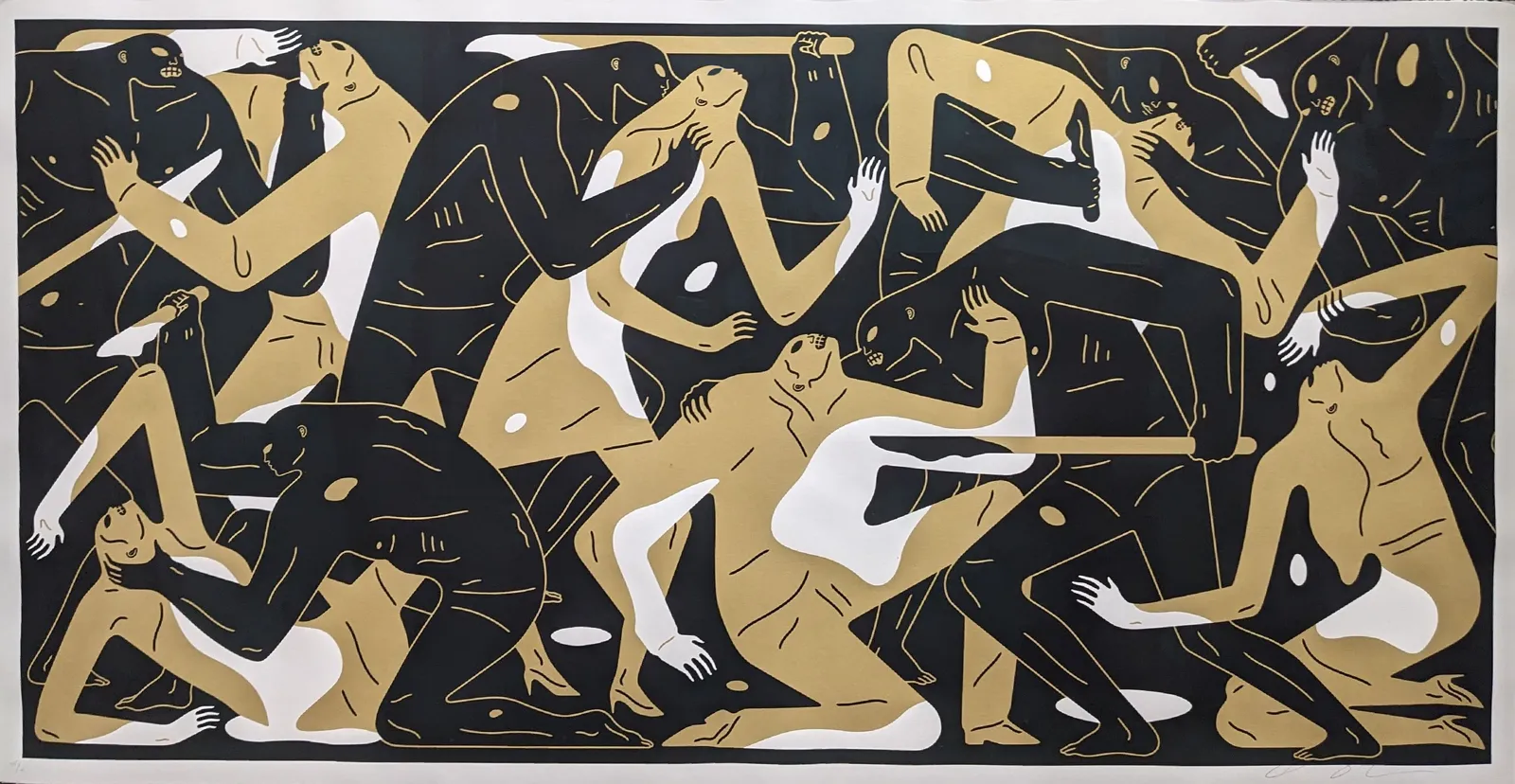 Cleon Peterson, Poison in the Mind (Gold), 2019