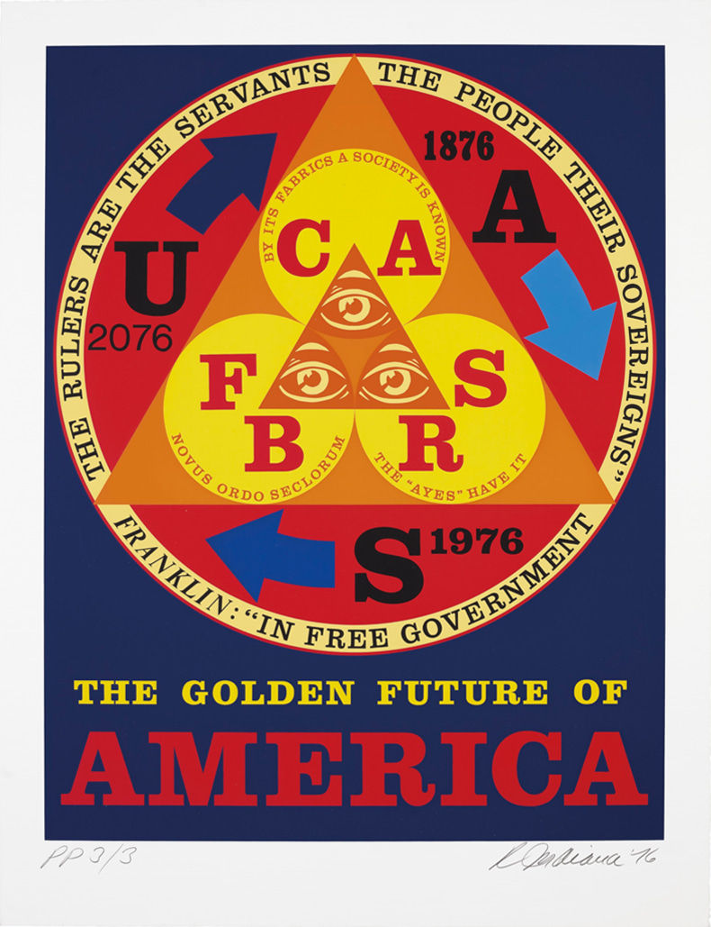 Robert Indiana, The Golden Future of America, 1976
