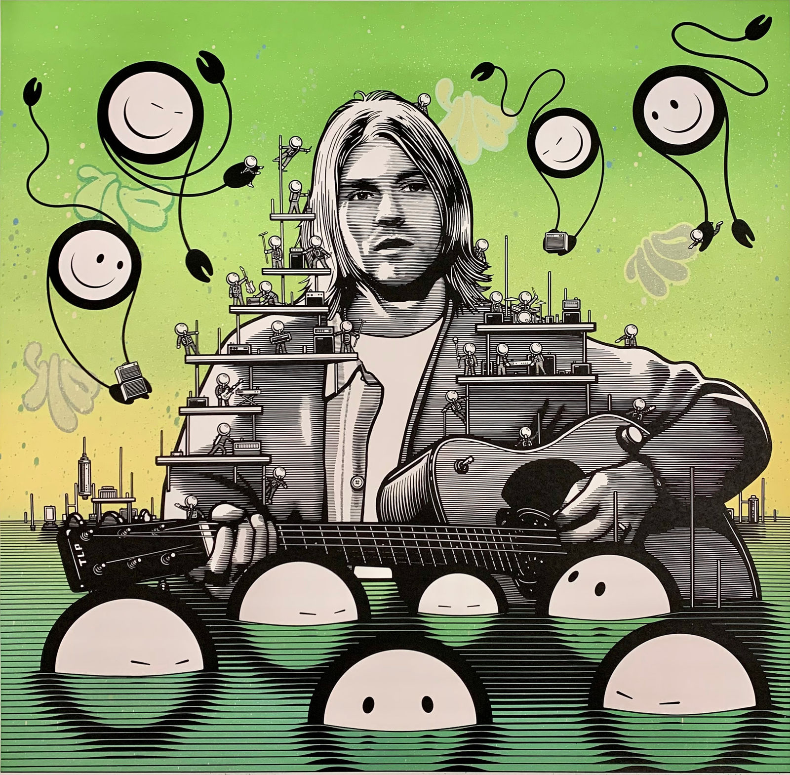 The London Police, Kurt at Sea - Hand Embellished, 2020