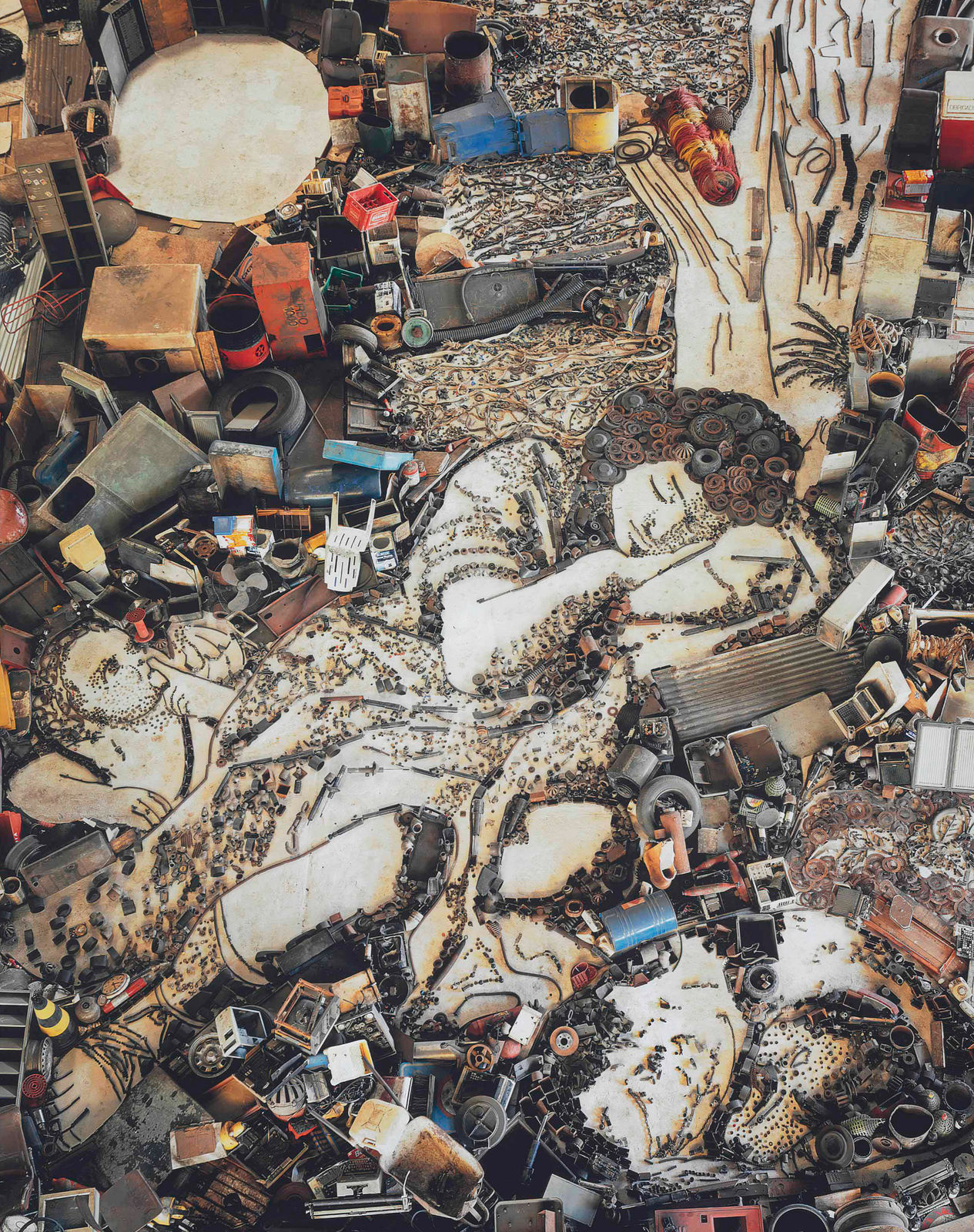 Vik Muniz, Diana and Endymion (Detail) after Franceso Mola (from Pictures of Junk), 2007