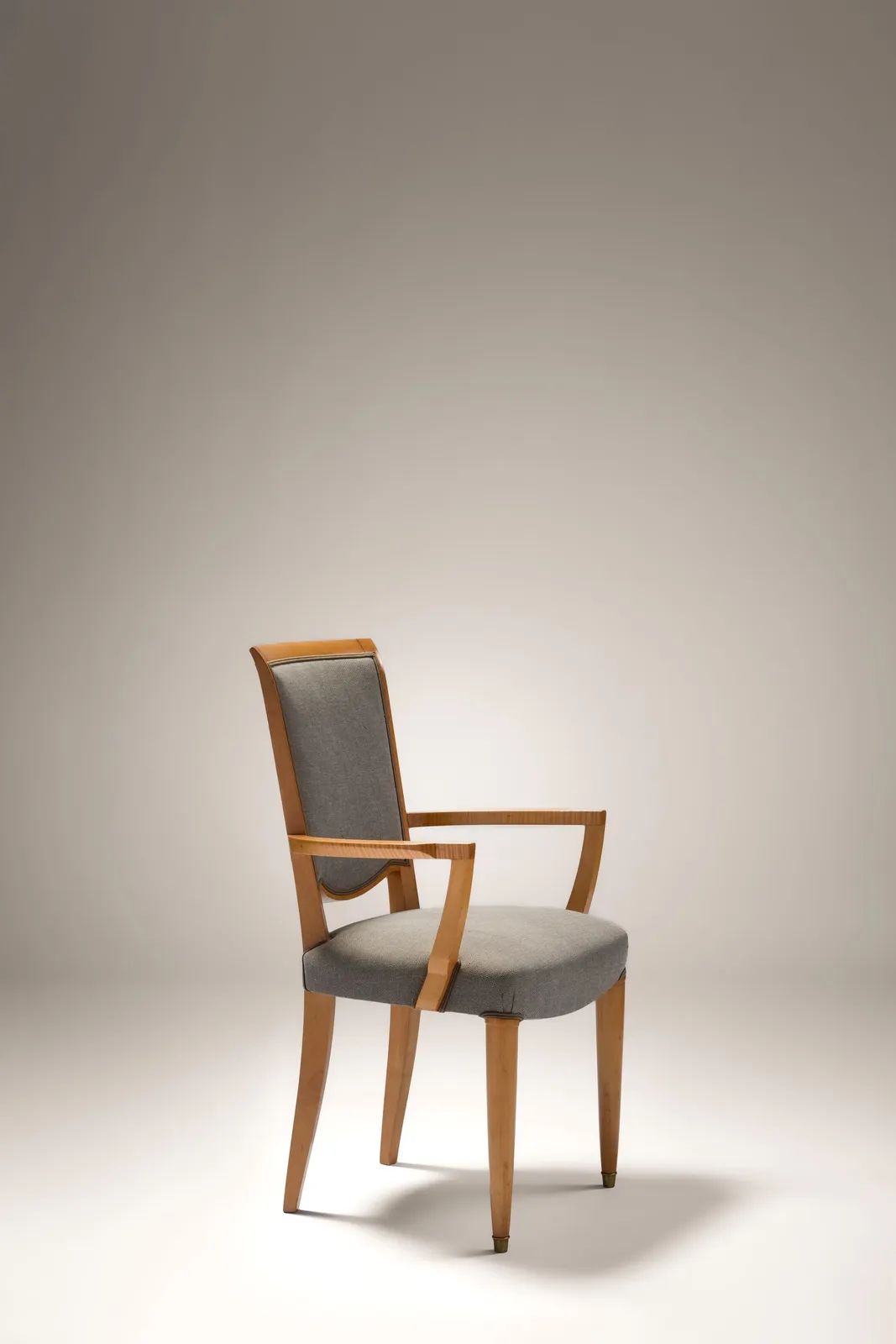 JULES LELEU, SET OF 4 ARMCHAIRS, c. 1948