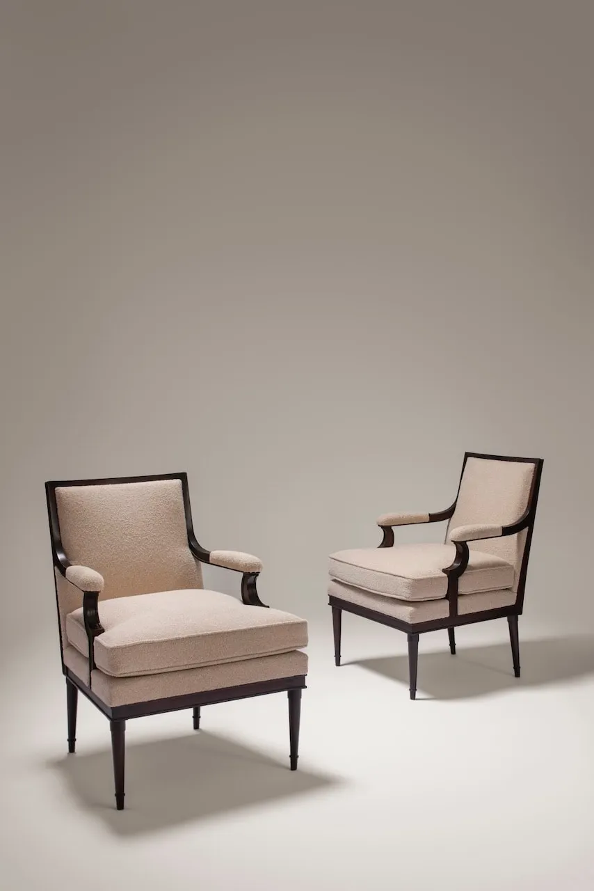 JEAN-MICHEL FRANK, Pair of armchairs , c. 1939