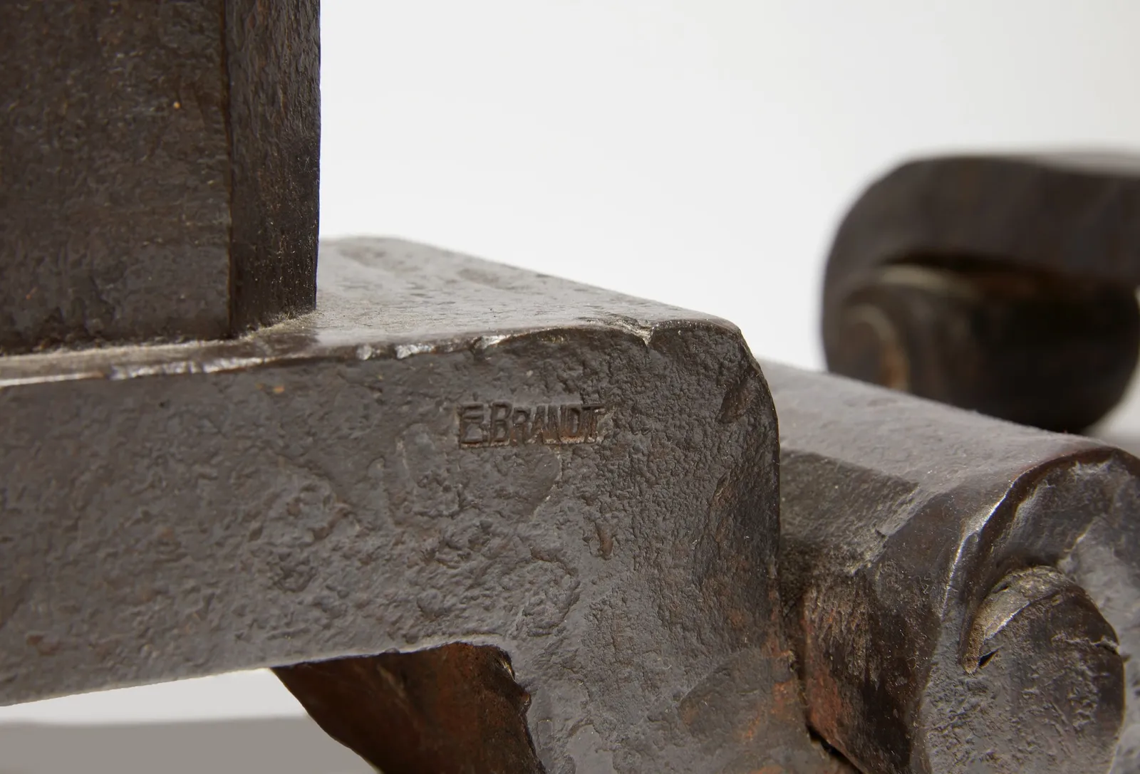 EDGAR BRANDT, PAIR OF FIREDOGS, c. 1920