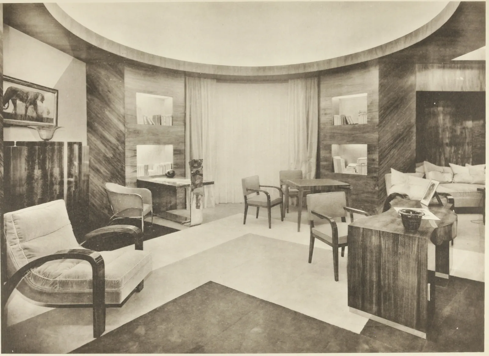 PAUL JOUVE, 'DEUX TIGRES MARCHANT', c. 1925