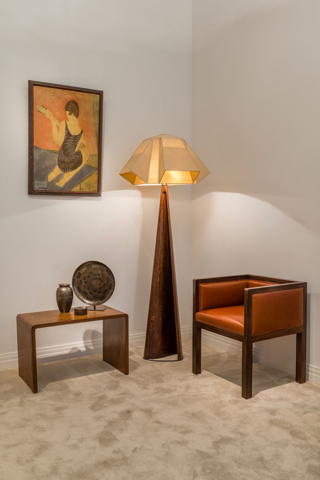 JEAN DUNAND, LARGE TRAY, c. 1920